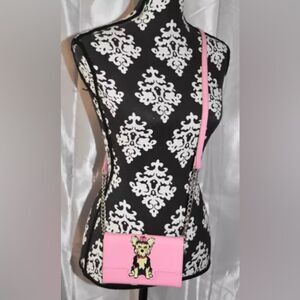 Marc Tetro Pink Crossbody Bag with Yorkie Design